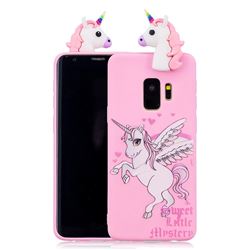 Wings Unicorn Soft 3D Climbing Doll Soft Case for Samsung Galaxy S9