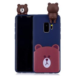 Cute Bear Soft 3D Climbing Doll Soft Case for Samsung Galaxy S9