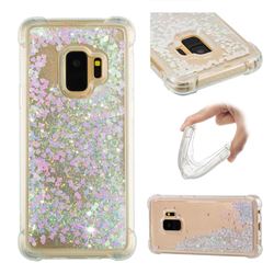 Dynamic Liquid Glitter Sand Quicksand Star TPU Case for Samsung Galaxy S9 - Pink
