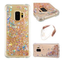 Dynamic Liquid Glitter Sand Quicksand Star TPU Case for Samsung Galaxy S9 - Diamond Gold