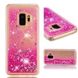 Dynamic Liquid Glitter Quicksand Sequins TPU Phone Case for Samsung Galaxy S9 - Rose