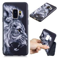 Lion 3D Embossed Relief Black TPU Cell Phone Back Cover for Samsung Galaxy S9