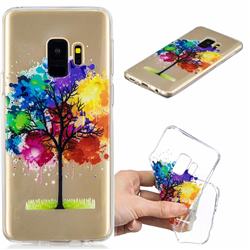 Oil Painting Tree Clear Varnish Soft Phone Back Cover for Samsung Galaxy S9