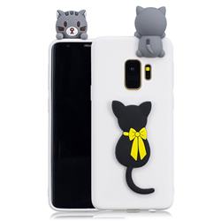 Little Black Cat Soft 3D Climbing Doll Soft Case for Samsung Galaxy S9