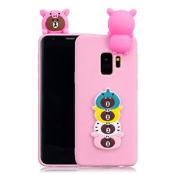 Expression Bear Soft 3D Climbing Doll Soft Case for Samsung Galaxy S9