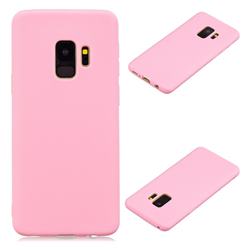 Candy Soft Silicone Protective Phone Case for Samsung Galaxy S9 - Dark Pink