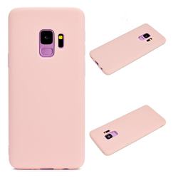 Candy Soft Silicone Protective Phone Case for Samsung Galaxy S9 - Light Pink