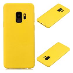 Candy Soft Silicone Protective Phone Case for Samsung Galaxy S9 - Yellow