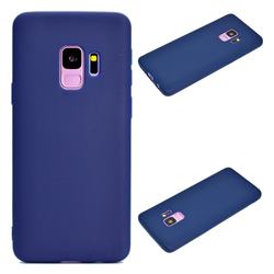 Candy Soft Silicone Protective Phone Case for Samsung Galaxy S9 - Dark Blue