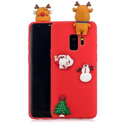 Red Elk Christmas Xmax Soft 3D Silicone Case for Samsung Galaxy S9