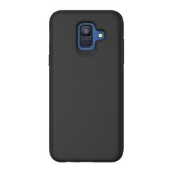 Triangle Texture Shockproof Hybrid Rugged Armor Defender Phone Case for Samsung Galaxy S9 - Black
