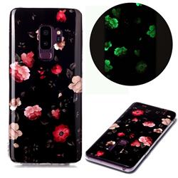 Rose Flower Noctilucent Soft TPU Back Cover for Samsung Galaxy S9
