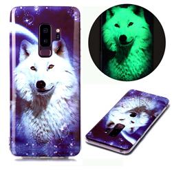 Galaxy Wolf Noctilucent Soft TPU Back Cover for Samsung Galaxy S9