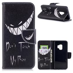 Crooked Grin Leather Wallet Case for Samsung Galaxy S9