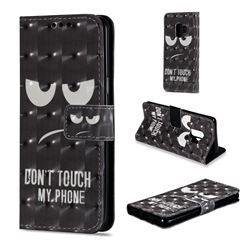 Do Not Touch My Phone 3D Painted Leather Wallet Case for Samsung Galaxy S9