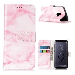 Pink Marble PU Leather Wallet Case for Samsung Galaxy S9