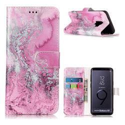 Pink Seawater PU Leather Wallet Case for Samsung Galaxy S9