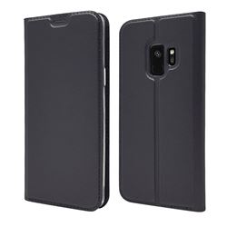 Ultra Slim Card Magnetic Automatic Suction Leather Wallet Case for Samsung Galaxy S9 - Star Grey