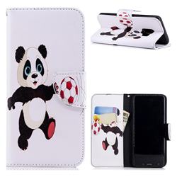 Football Panda Leather Wallet Case for Samsung Galaxy S9
