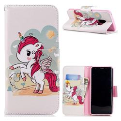Cloud Star Unicorn Leather Wallet Case for Samsung Galaxy S9