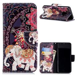 Totem Flower Elephant Leather Wallet Case for Samsung Galaxy S9