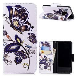 Butterflies and Flowers Leather Wallet Case
