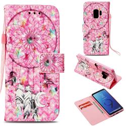 Flower Dreamcatcher 3D Painted Leather Wallet Case for Samsung Galaxy S9