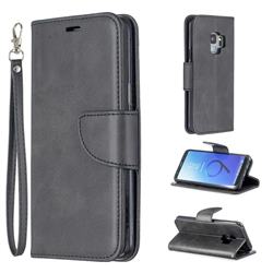 Classic Sheepskin PU Leather Phone Wallet Case for Samsung Galaxy S9 - Black