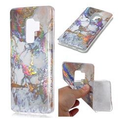 Color Plating Marble Pattern Soft TPU Case for Samsung Galaxy S9 Plus(S9+) - Gold