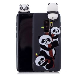 Ascended Panda Soft 3D Climbing Doll Soft Case for Samsung Galaxy S9 Plus(S9+)