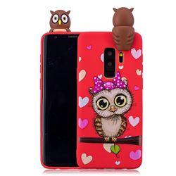 Bow Owl Soft 3D Climbing Doll Soft Case for Samsung Galaxy S9 Plus(S9+)