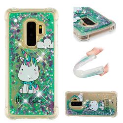 Tiny Unicorn Dynamic Liquid Glitter Sand Quicksand Star TPU Case for Samsung Galaxy S9 Plus(S9+)