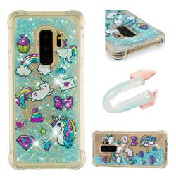 Fashion Unicorn Dynamic Liquid Glitter Sand Quicksand Star TPU Case for Samsung Galaxy S9 Plus(S9+)