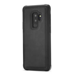 Luxury Shatter-resistant Leather Coated Phone Back Cover for Samsung Galaxy S9 Plus(S9+) - Black
