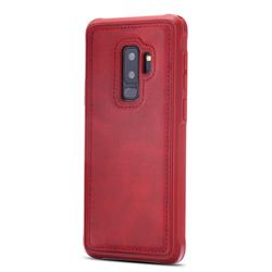 Luxury Shatter-resistant Leather Coated Phone Back Cover for Samsung Galaxy S9 Plus(S9+) - Red