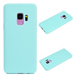 Candy Soft Silicone Protective Phone Case for Samsung Galaxy S9 Plus(S9+) - Light Blue