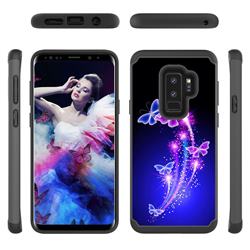 Dancing Butterflies Shock Absorbing Hybrid Defender Rugged Phone Case Cover for Samsung Galaxy S9 Plus(S9+)