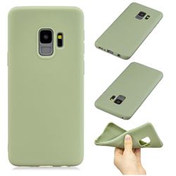 Candy Soft Silicone Phone Case for Samsung Galaxy S9 Plus(S9+) - Pea Green