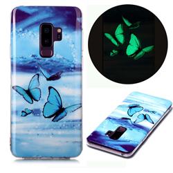 Flying Butterflies Noctilucent Soft TPU Back Cover for Samsung Galaxy S9 Plus(S9+)