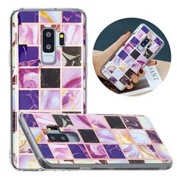 Square Puzzle Painted Marble Electroplating Protective Case for Samsung Galaxy S9 Plus(S9+)