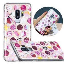 Round Puzzle Painted Marble Electroplating Protective Case for Samsung Galaxy S9 Plus(S9+)