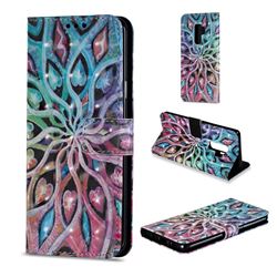 Spreading Flowers 3D Painted Leather Wallet Case for Samsung Galaxy S9 Plus(S9+)