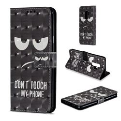 Do Not Touch My Phone 3D Painted Leather Wallet Case for Samsung Galaxy S9 Plus(S9+)