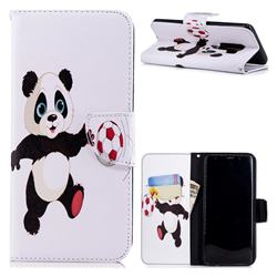 Football Panda Leather Wallet Case for Samsung Galaxy S9 Plus(S9+)