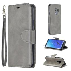 Classic Sheepskin PU Leather Phone Wallet Case for Samsung Galaxy S9 Plus(S9+) - Gray