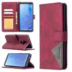 Binfen Color BF05 Prismatic Slim Wallet Flip Cover for Samsung Galaxy S9 Plus(S9+) - Red