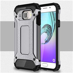 King Kong Armor Premium Shockproof Dual Layer Rugged Hard Cover for Samsung Galaxy A3 2016 A310 - Silver Grey