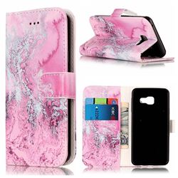 Pink Seawater PU Leather Wallet Case for Samsung Galaxy A3 2016 A310