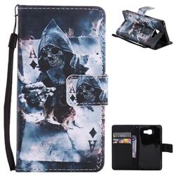 Skull Magician PU Leather Wallet Case for Samsung Galaxy A3 2016 A310