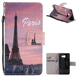 Paris Eiffel Tower PU Leather Wallet Case for Samsung Galaxy A3 2016 A310
